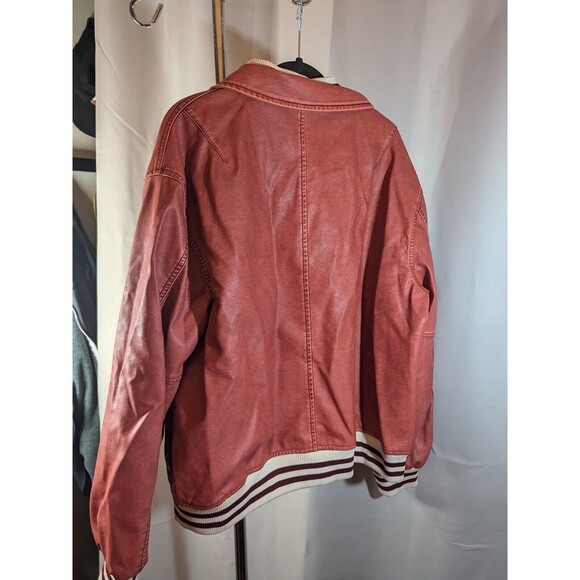 Fashion Nova Women's Cheer You On Varsity Bomber Jacket Red Plus 1x Curve [C03] - Picture 6 of 9